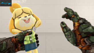 Via: https://knowyourmeme.com/photos/1766781-doomguy-and-isabelle